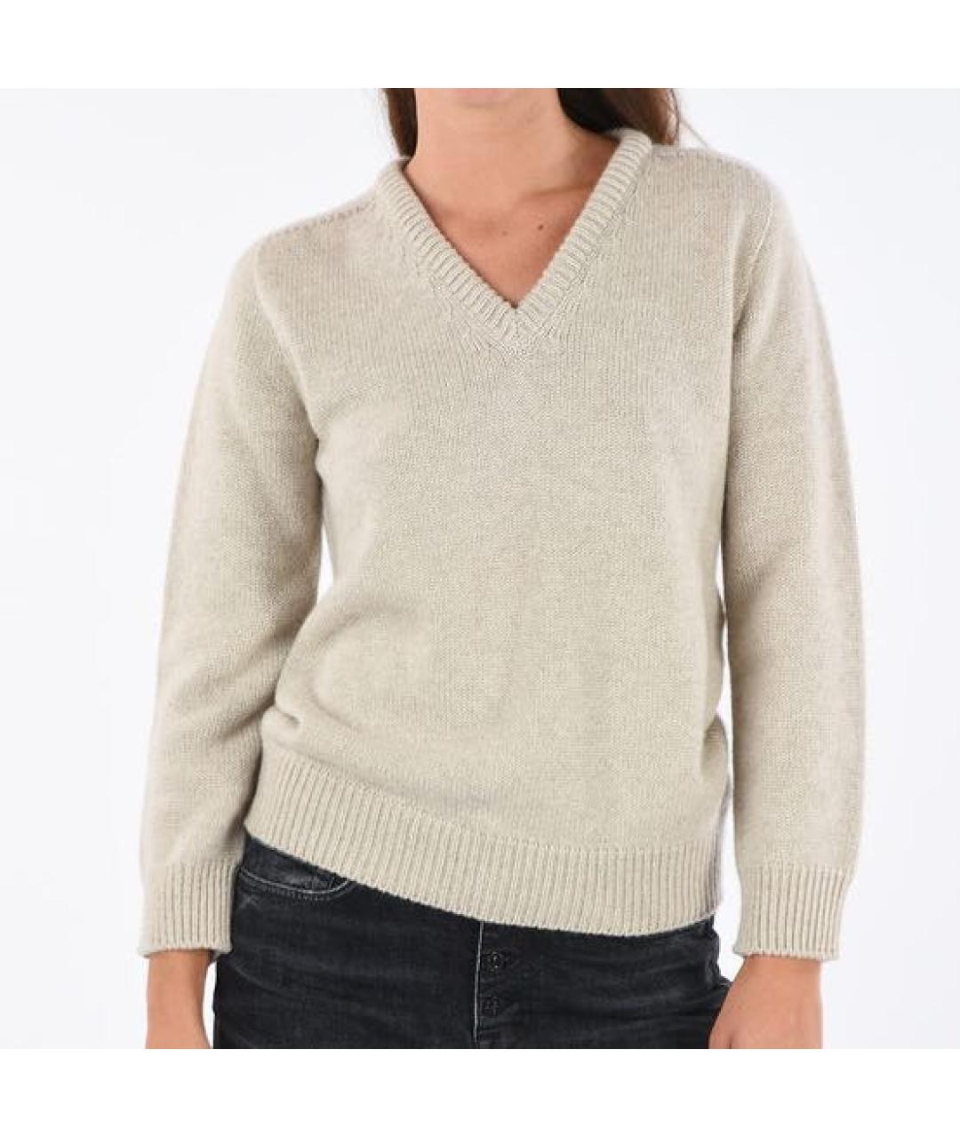 CELINE Бежевый кашемировый джемпер / свитер, фото 6