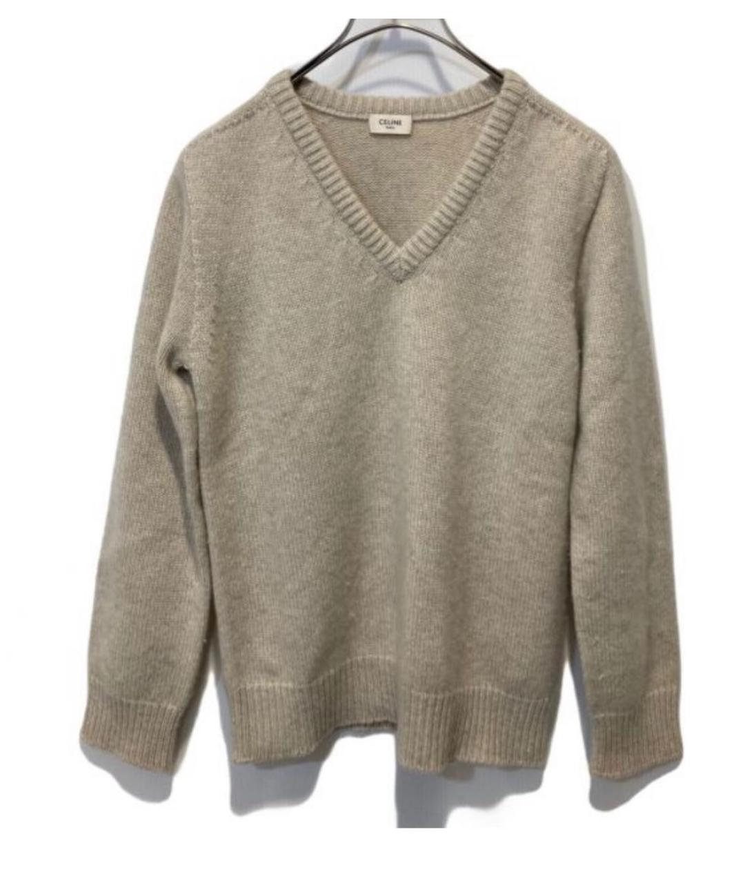 CELINE Бежевый кашемировый джемпер / свитер, фото 8