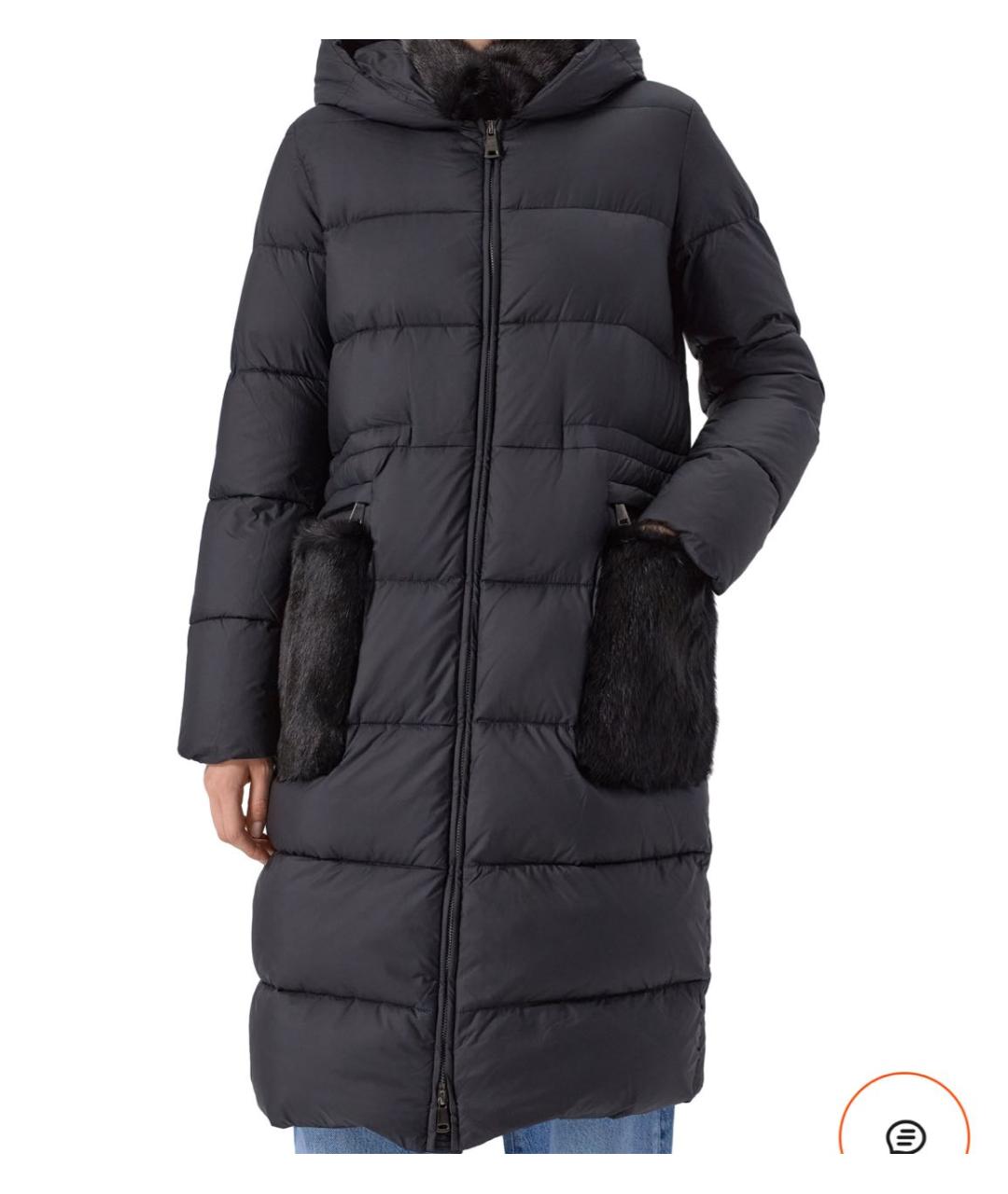 MANZONI 24 Черный полиэстеровый пуховик, фото 2