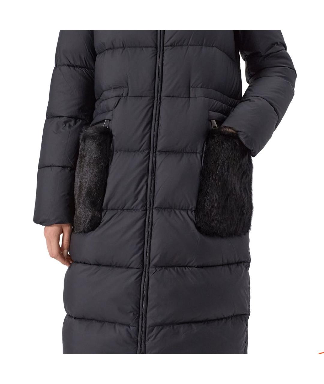 MANZONI 24 Черный полиэстеровый пуховик, фото 4