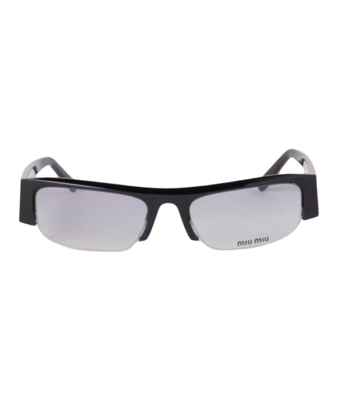 MIU MIU Черные пластиковые солнцезащитные очки, фото 1