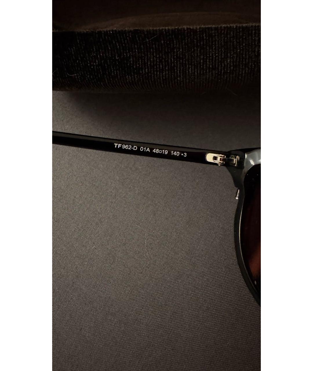 TOM FORD Черные пластиковые солнцезащитные очки, фото 2