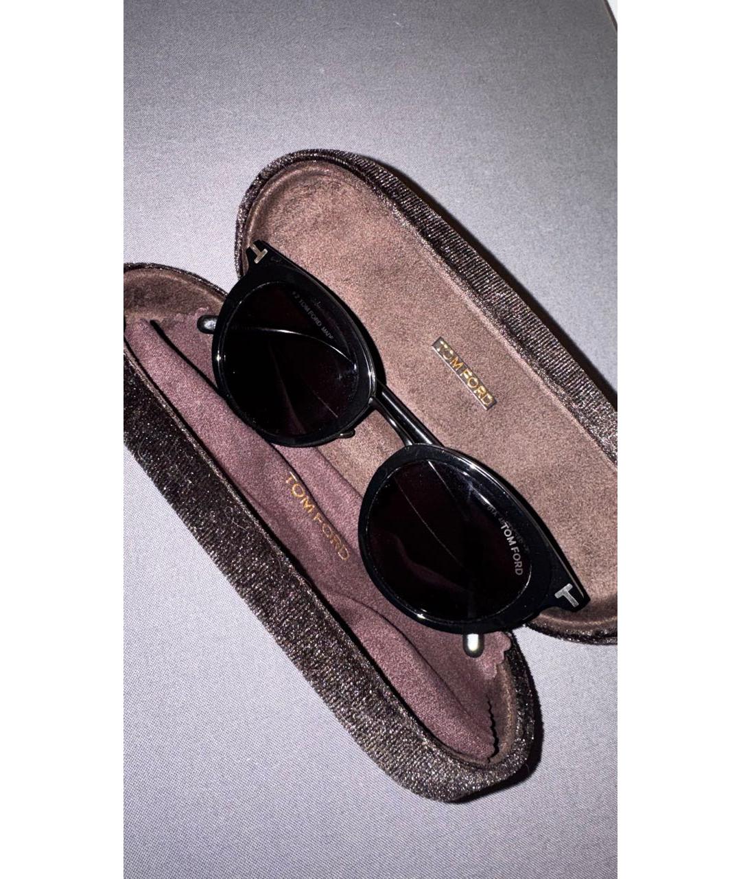 TOM FORD Черные пластиковые солнцезащитные очки, фото 6