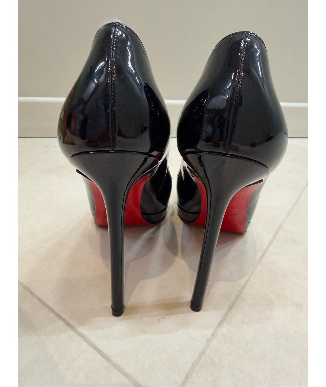 CHRISTIAN LOUBOUTIN Черные туфли из лакированной кожи, фото 4