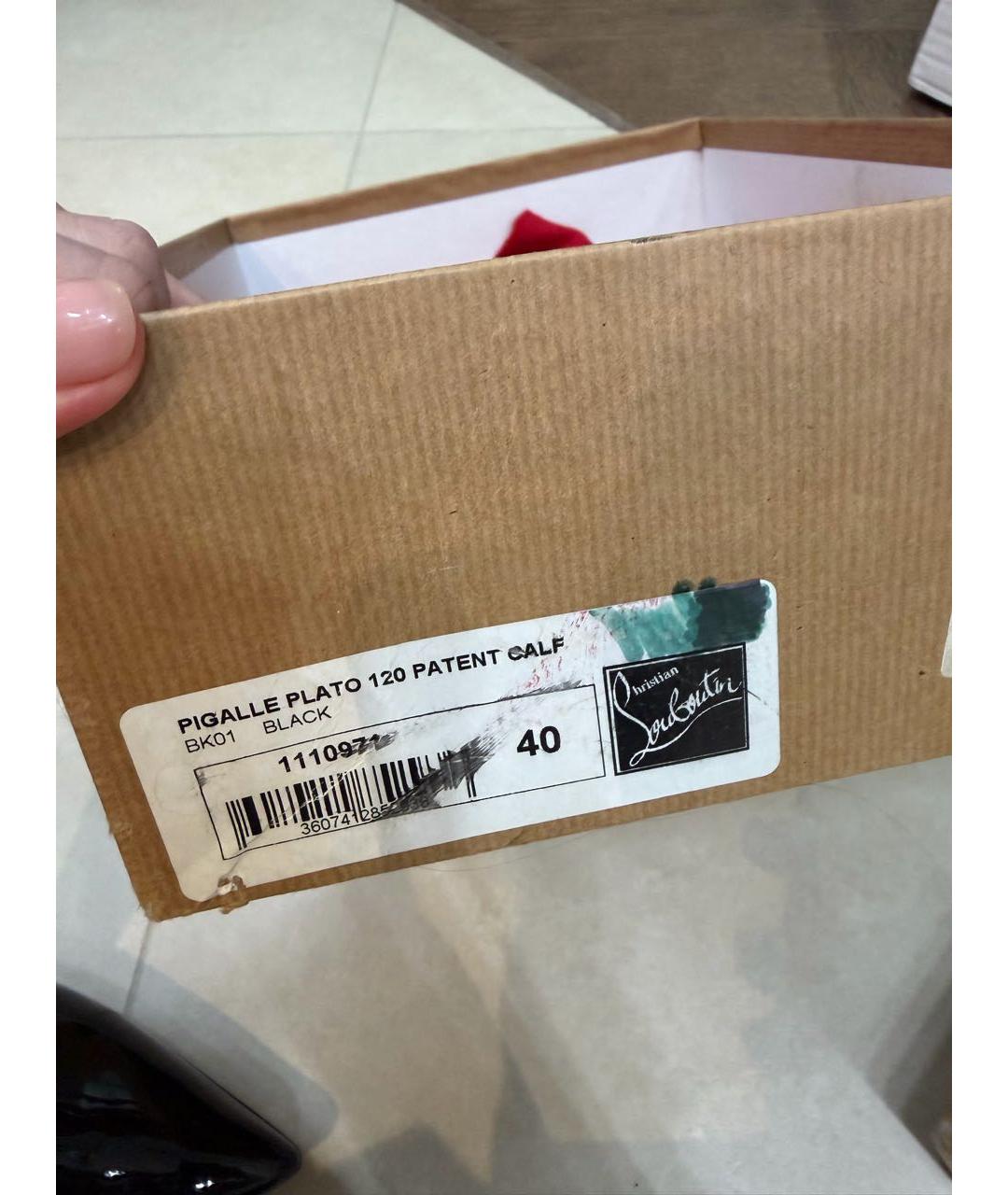 CHRISTIAN LOUBOUTIN Черные туфли из лакированной кожи, фото 5