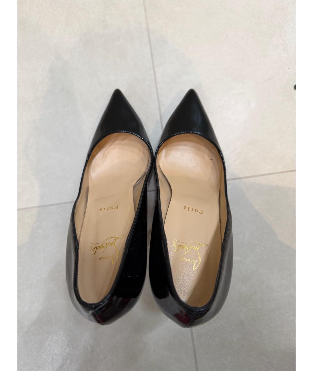 CHRISTIAN LOUBOUTIN Черные туфли из лакированной кожи, фото 3