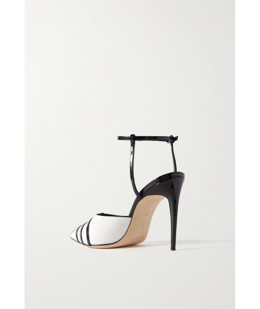 MANOLO BLAHNIK Белые текстильные туфли, фото 3