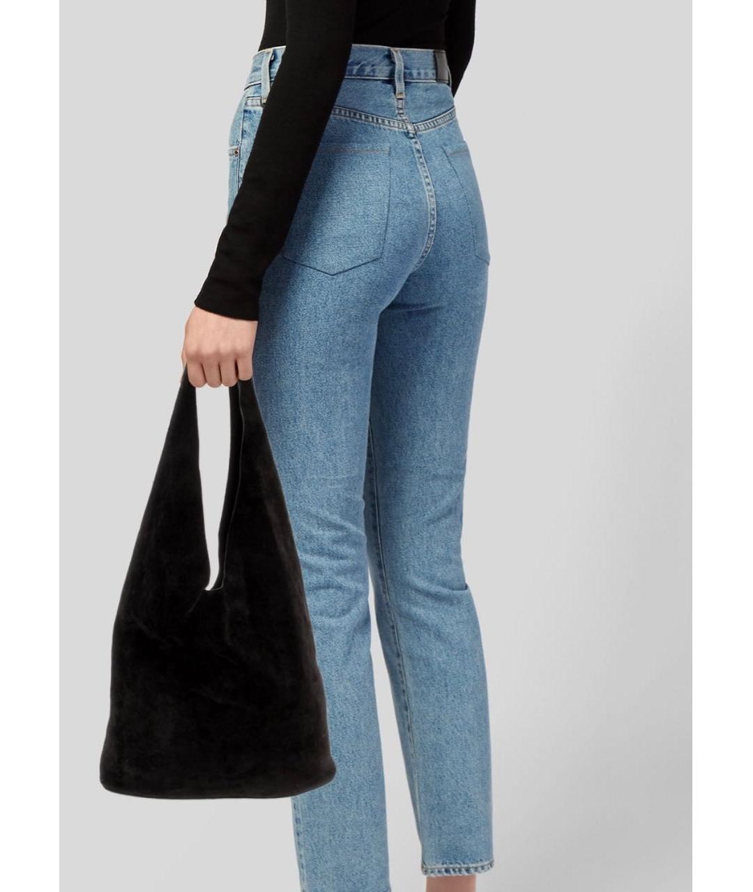 THE ROW Черная замшевая сумка тоут, фото 2