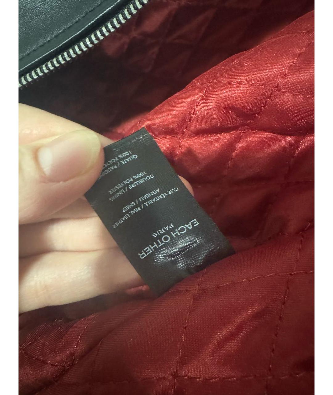 EACH X OTHER Черная кожаная куртка, фото 5