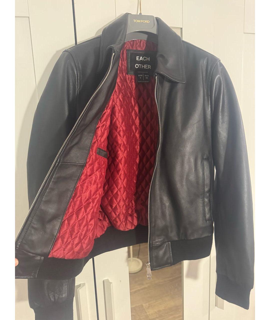 EACH X OTHER Черная кожаная куртка, фото 3