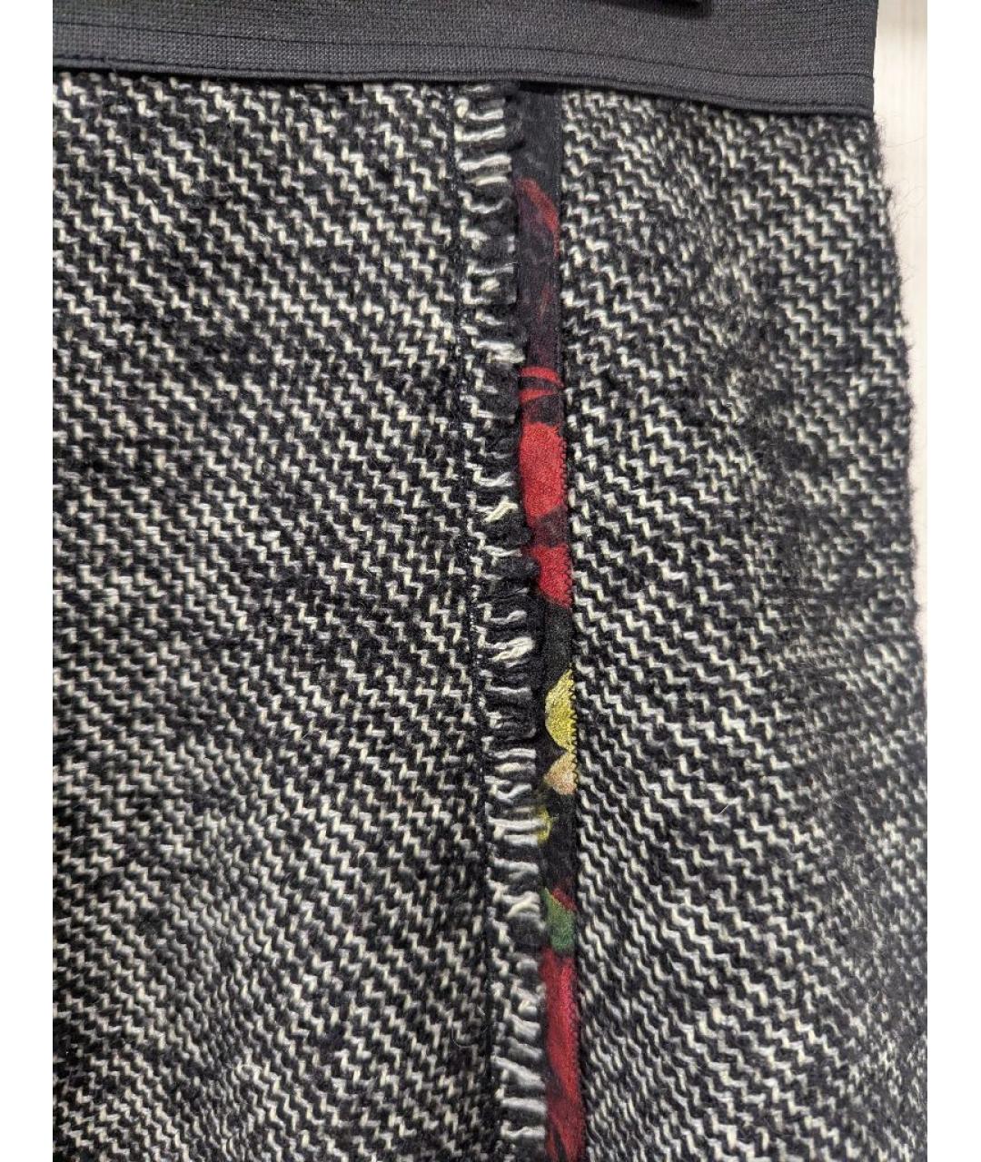 DOLCE&GABBANA Серая твидовая юбка мини, фото 4
