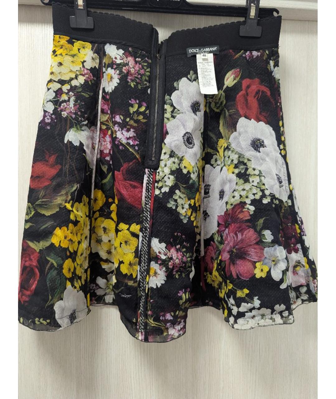 DOLCE&GABBANA Серая твидовая юбка мини, фото 3