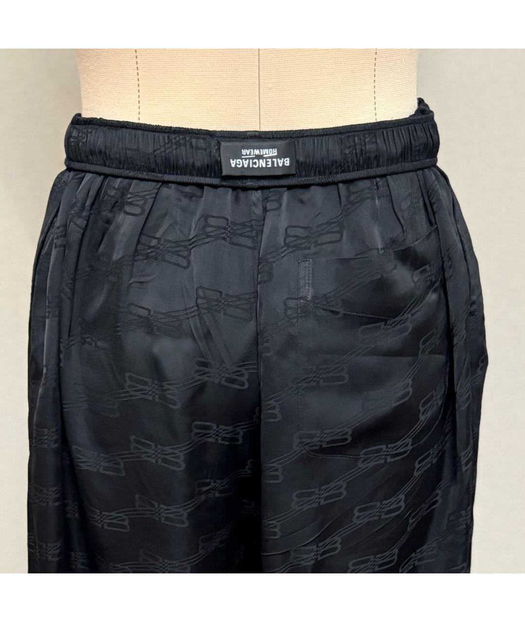 BALENCIAGA Черные полиэстеровые спортивные брюки и шорты, фото 3