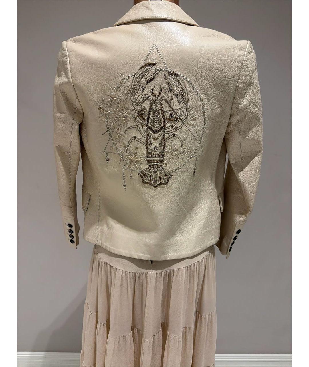 YANA RASKOVALOVA Бежевый креповый жакет/пиджак, фото 2