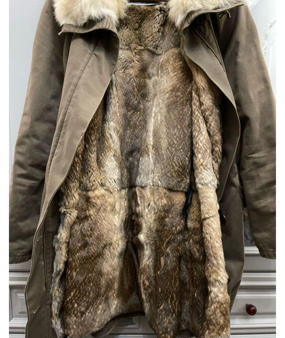 ARMY YVES SALOMON Хаки хлопковая куртка, фото 3