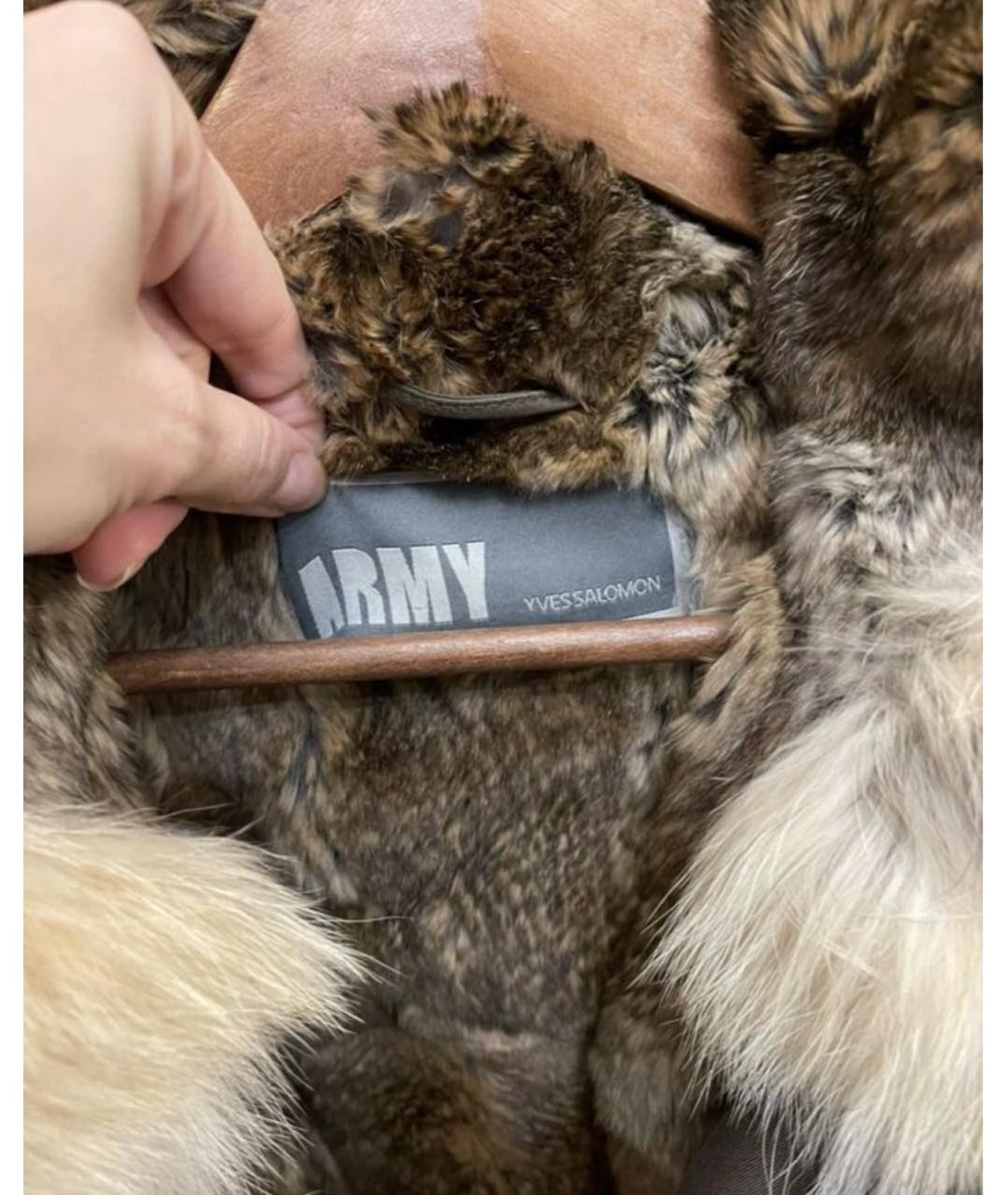 ARMY YVES SALOMON Хаки хлопковая куртка, фото 7