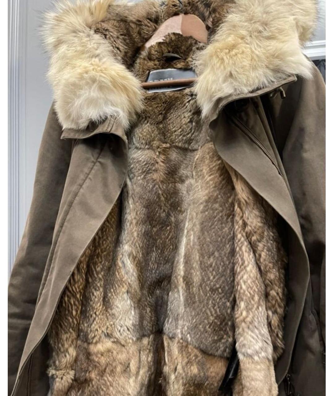 ARMY YVES SALOMON Хаки хлопковая куртка, фото 2