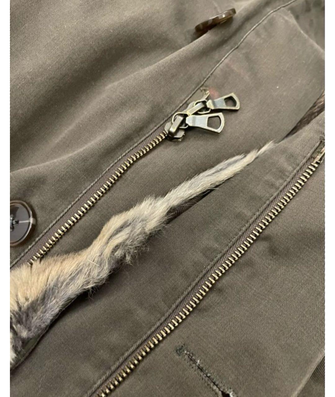 ARMY YVES SALOMON Хаки хлопковая куртка, фото 5