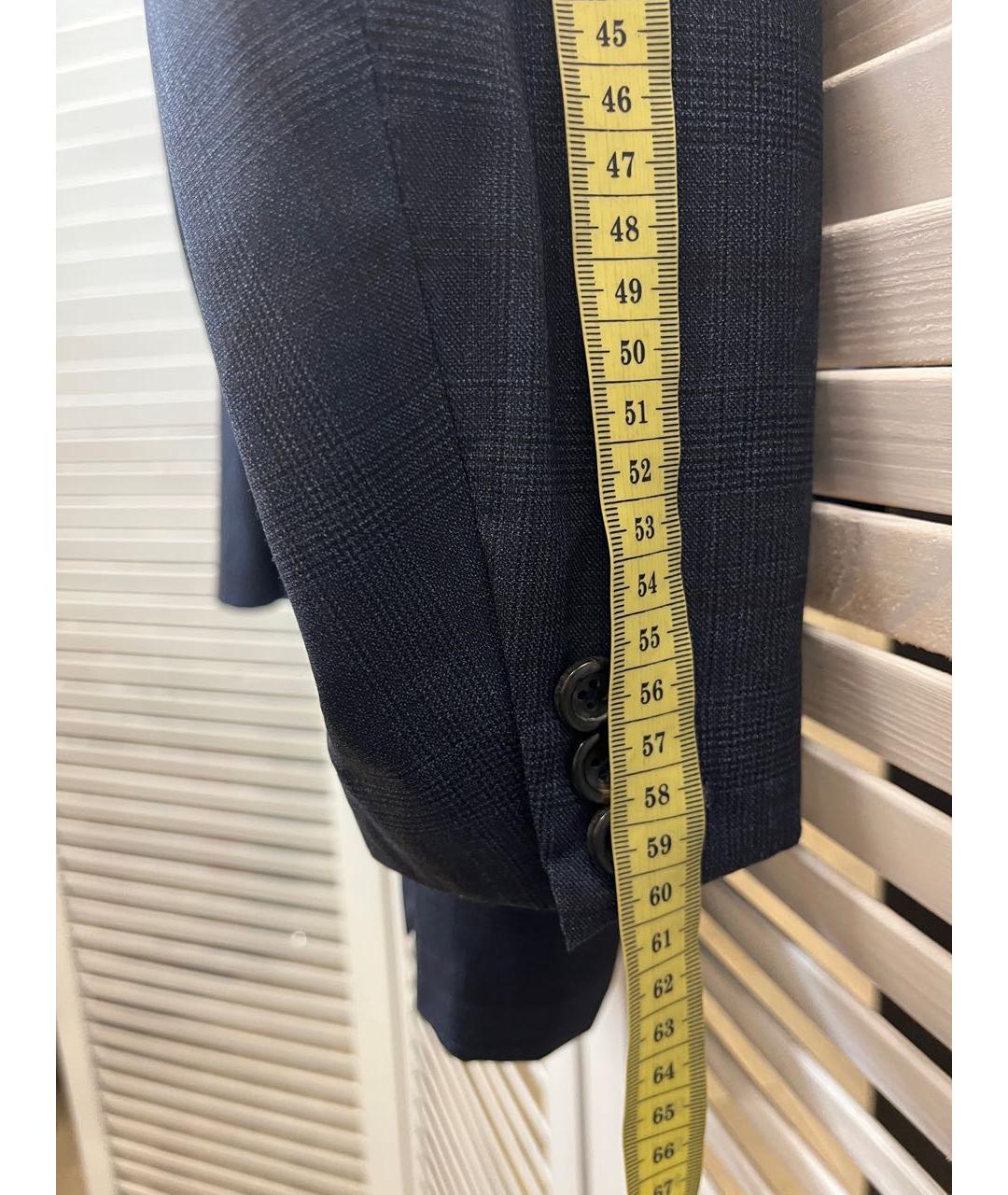 CANALI Темно-синий шерстяной пиджак, фото 5