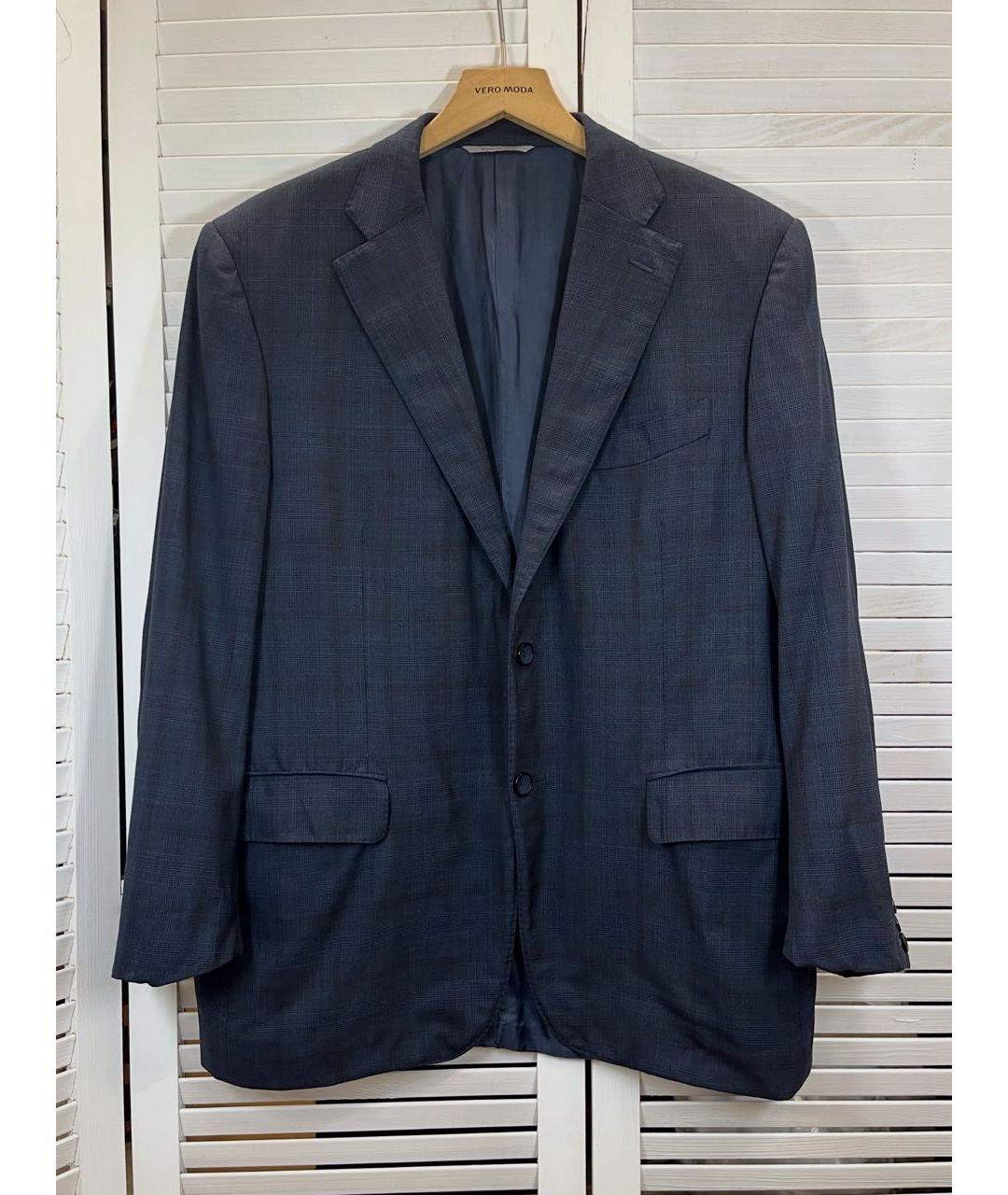 CANALI Темно-синий шерстяной пиджак, фото 9