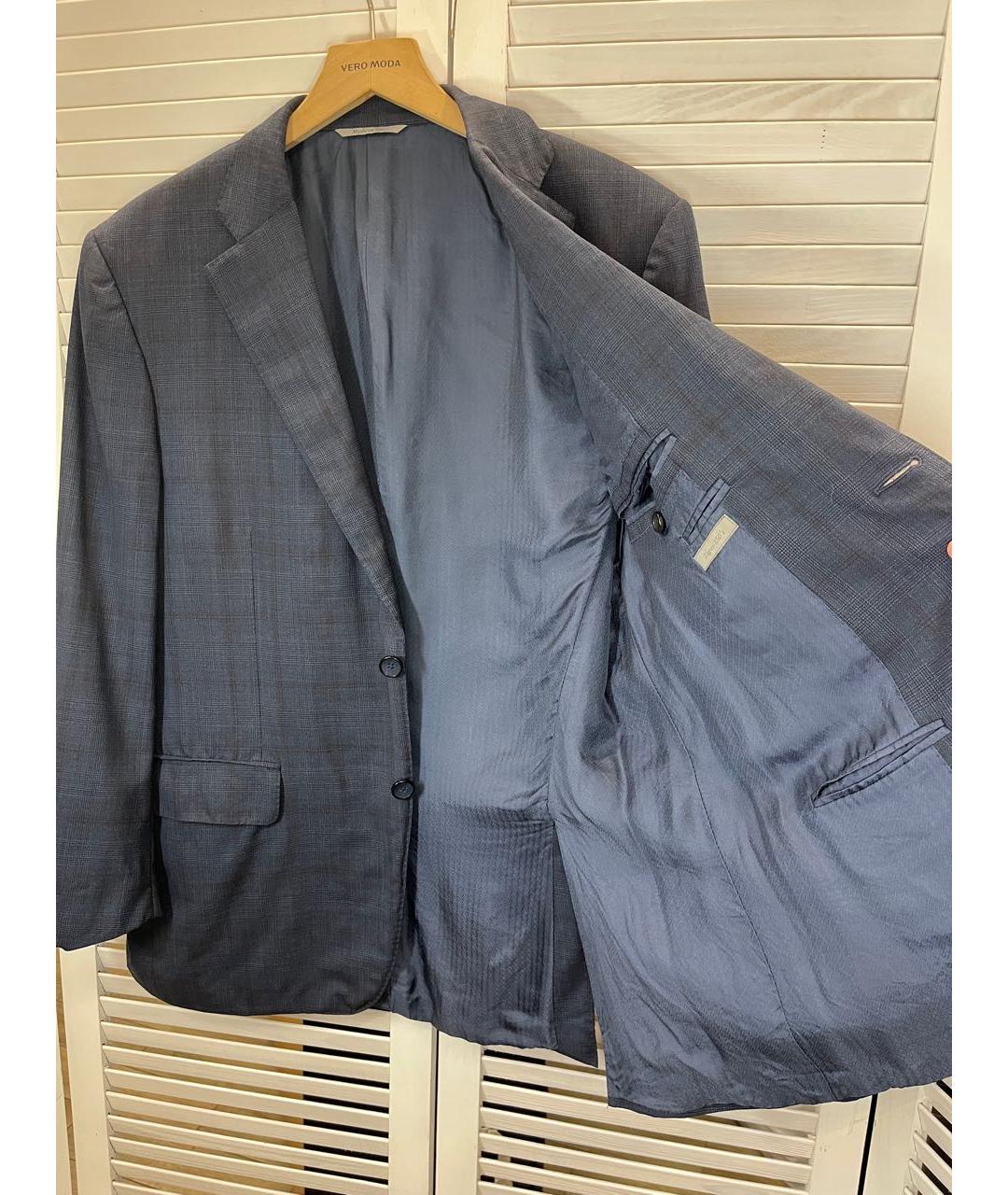 CANALI Темно-синий шерстяной пиджак, фото 8