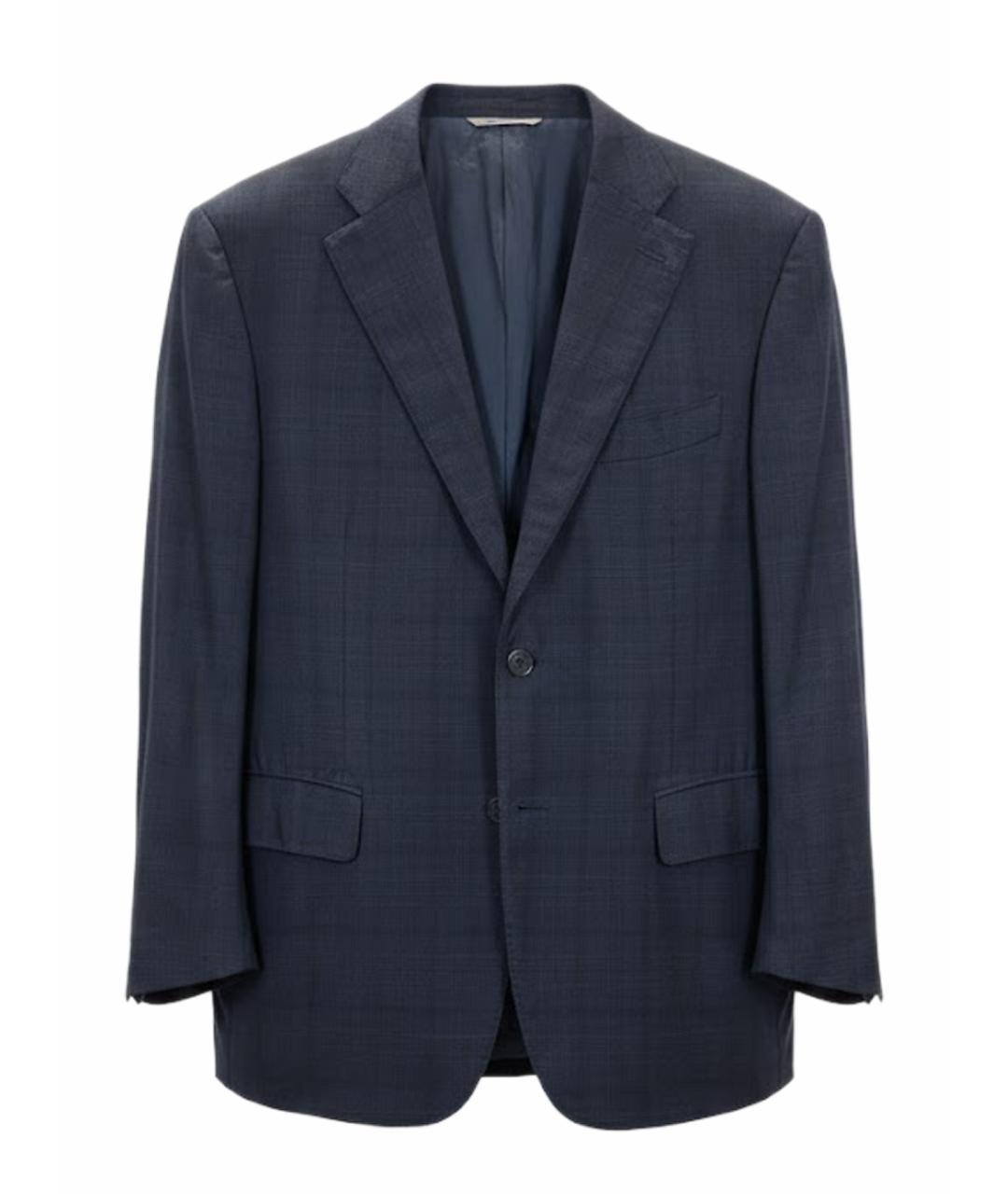 CANALI Темно-синий шерстяной пиджак, фото 1