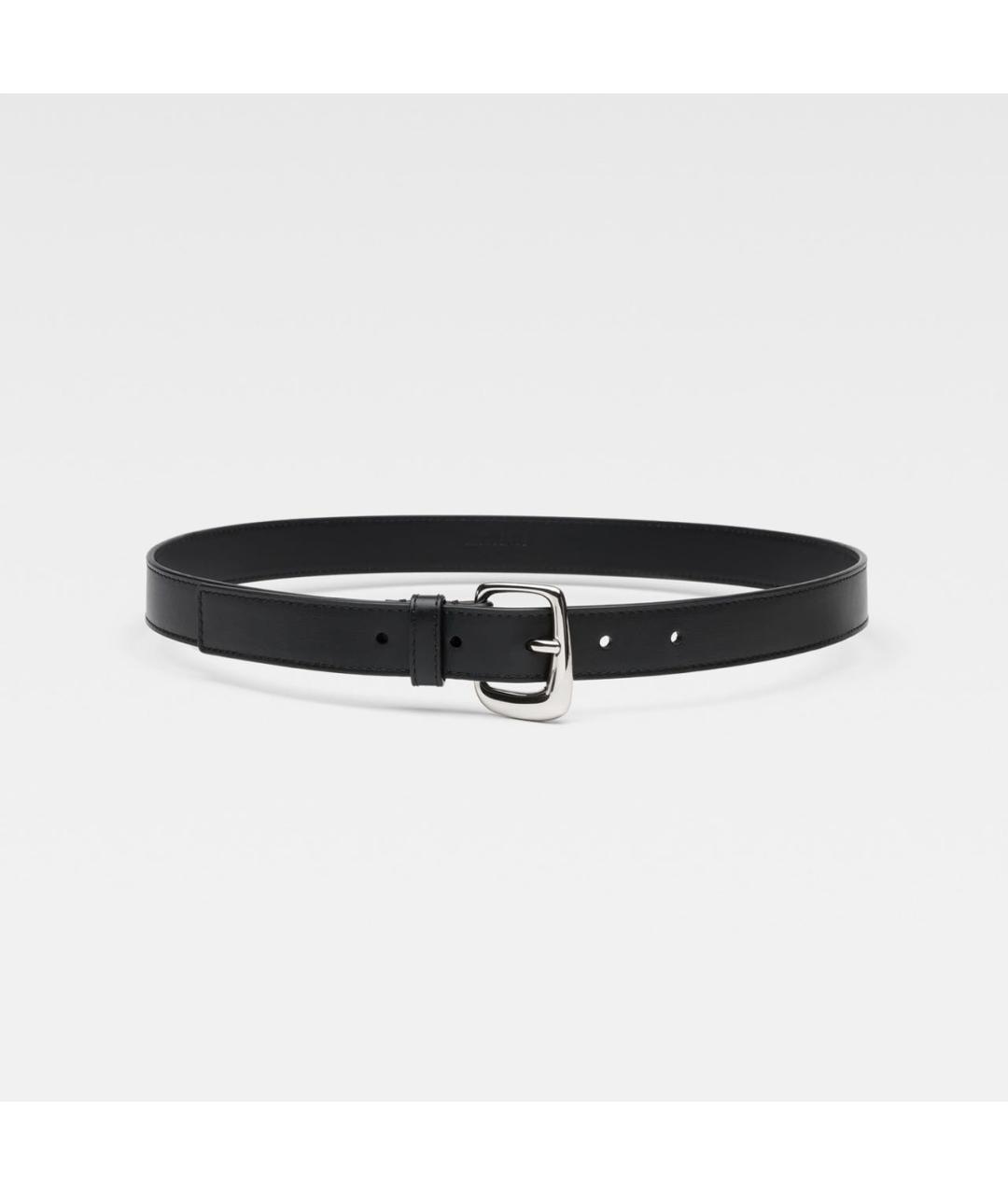 JACQUEMUS Черный кожаный ремень, фото 5