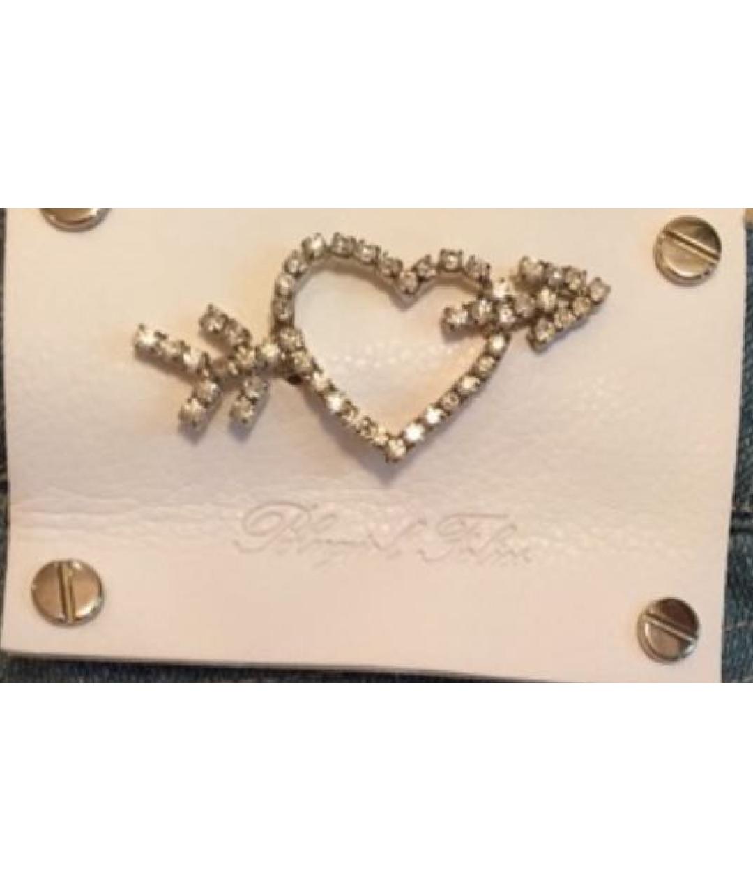 BLUGIRL Голубые хлопковые прямые джинсы, фото 5