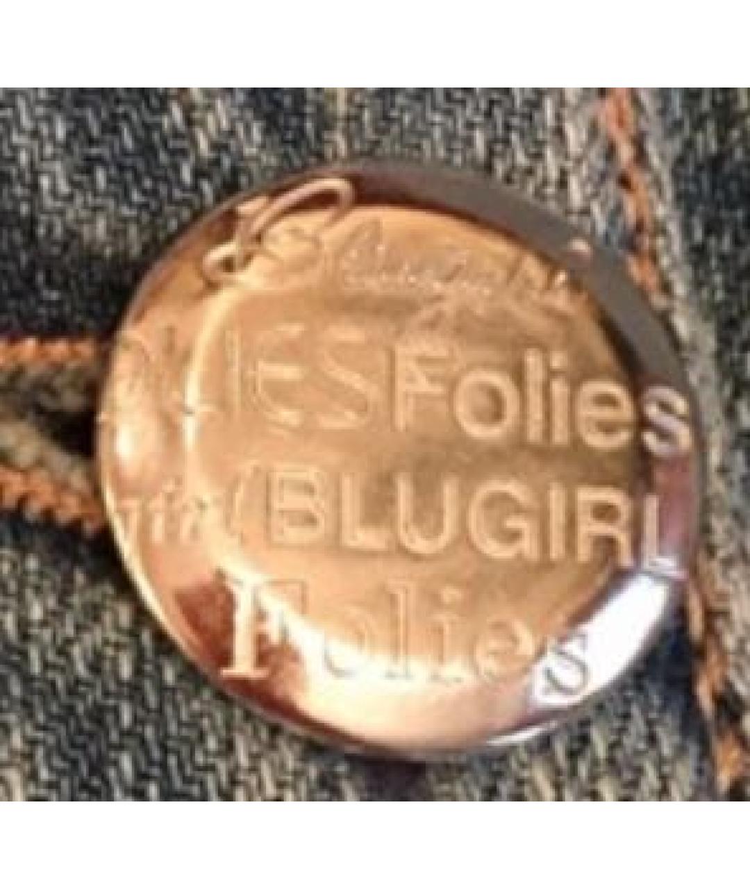 BLUGIRL Голубые хлопковые прямые джинсы, фото 6