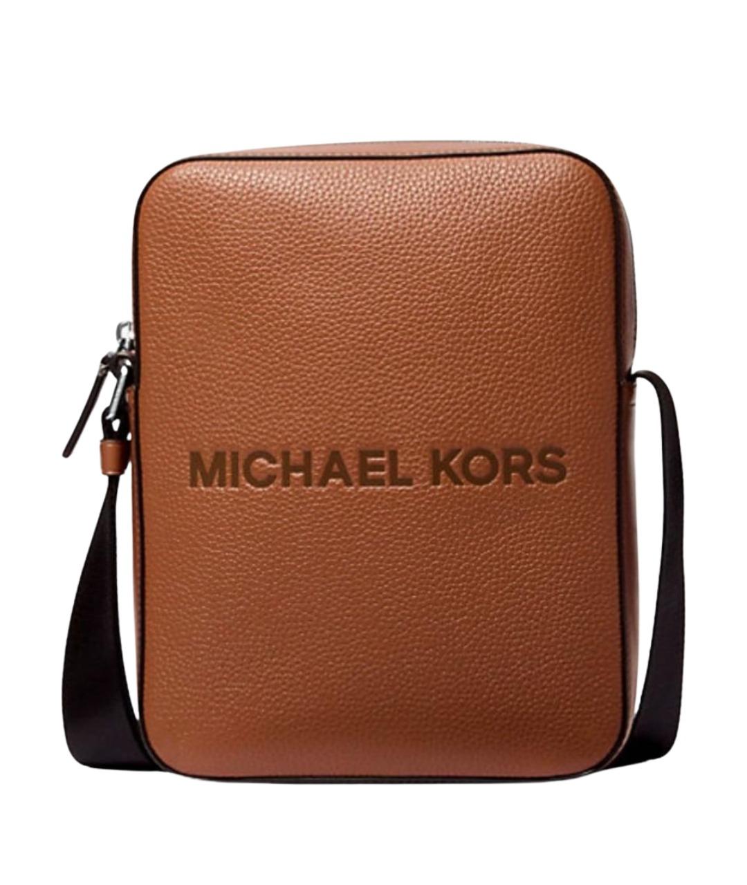 MICHAEL KORS Коричневая кожаная сумка на плечо, фото 1