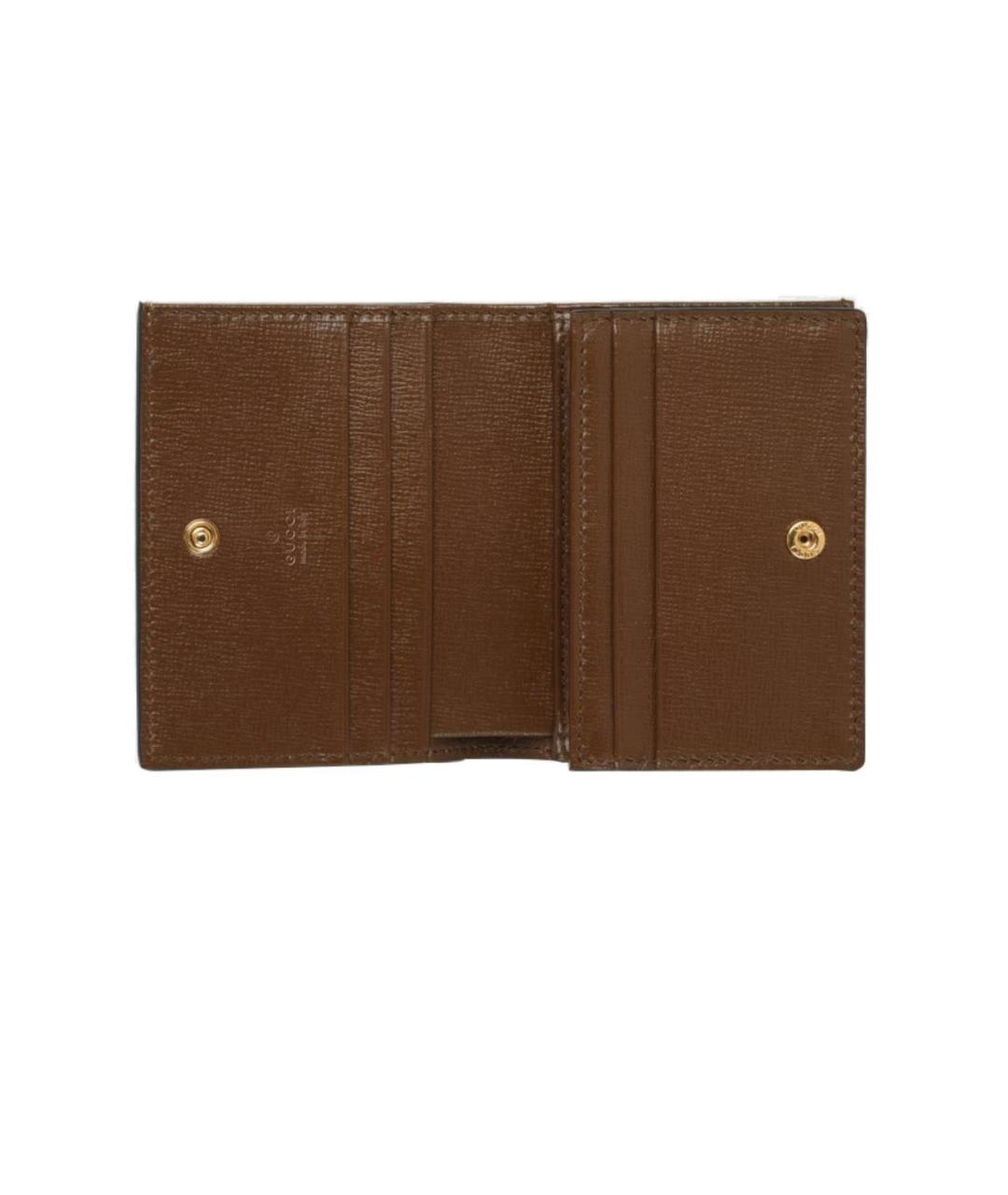 GUCCI Коричневый кожаный кардхолдер, фото 5