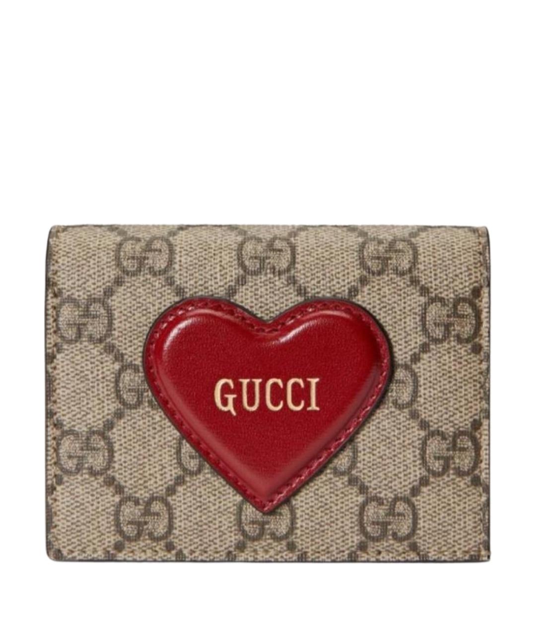 GUCCI Коричневый кожаный кардхолдер, фото 1
