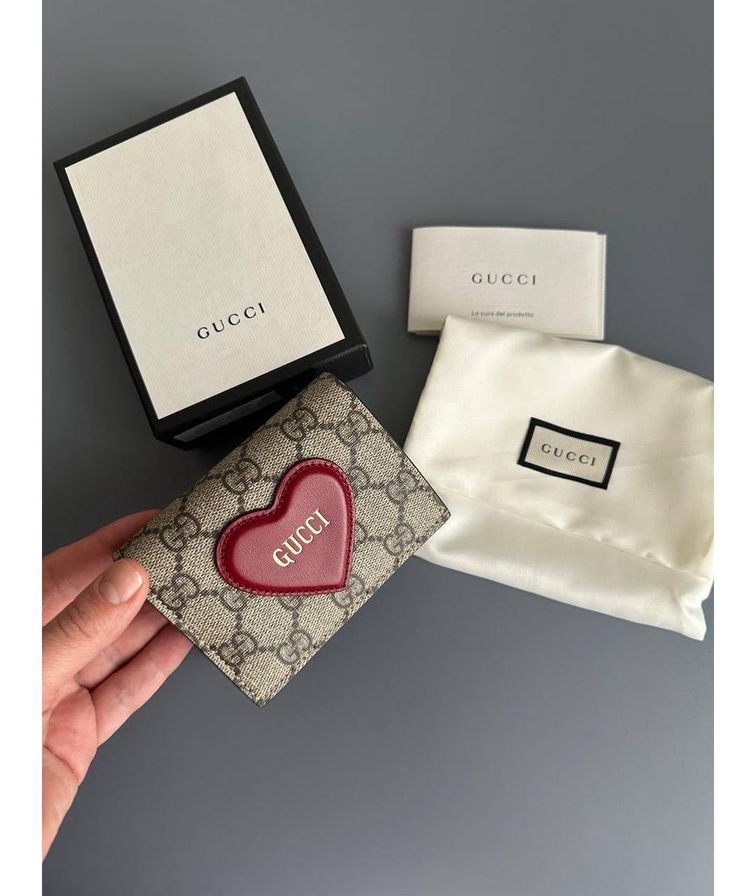 GUCCI Коричневый кожаный кардхолдер, фото 7