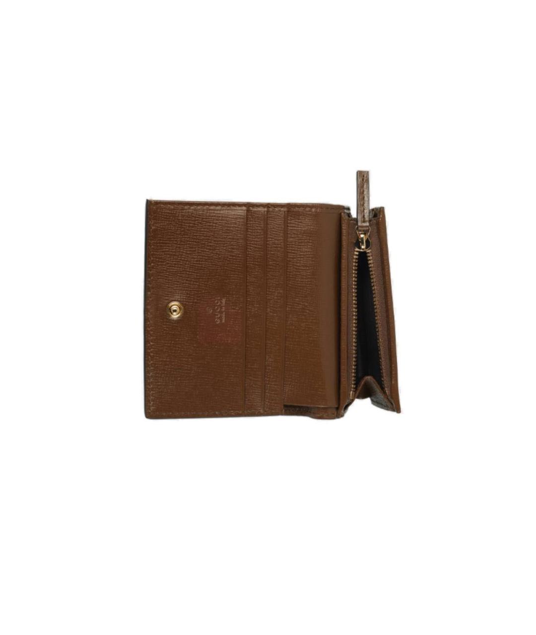 GUCCI Коричневый кожаный кардхолдер, фото 6