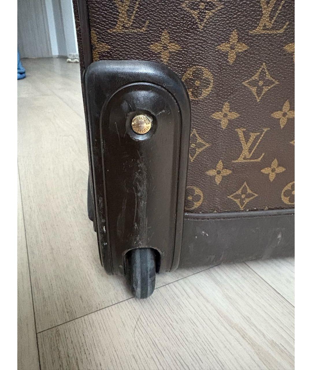 LOUIS VUITTON Коричневый чемодан, фото 6