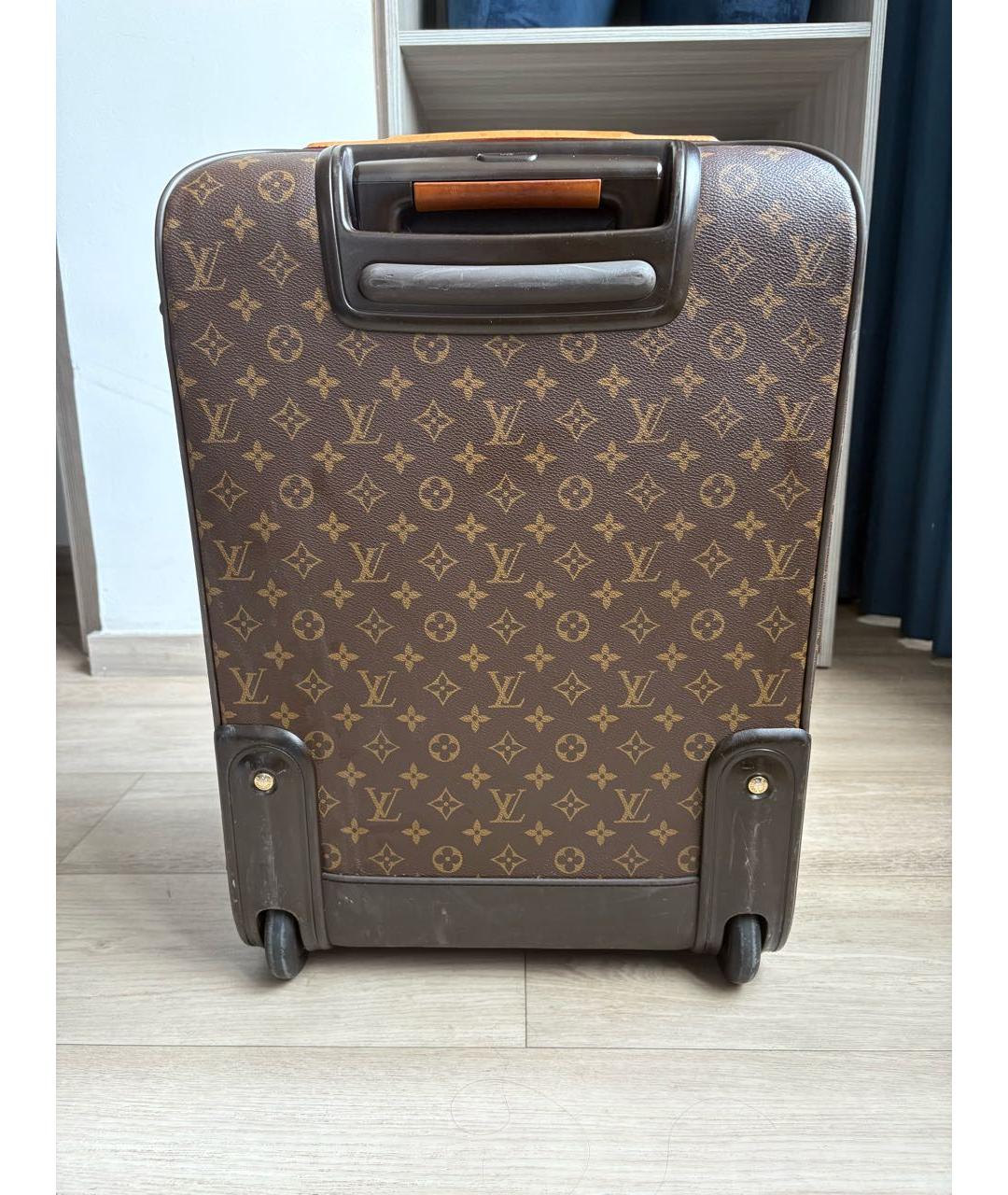 LOUIS VUITTON Коричневый чемодан, фото 3