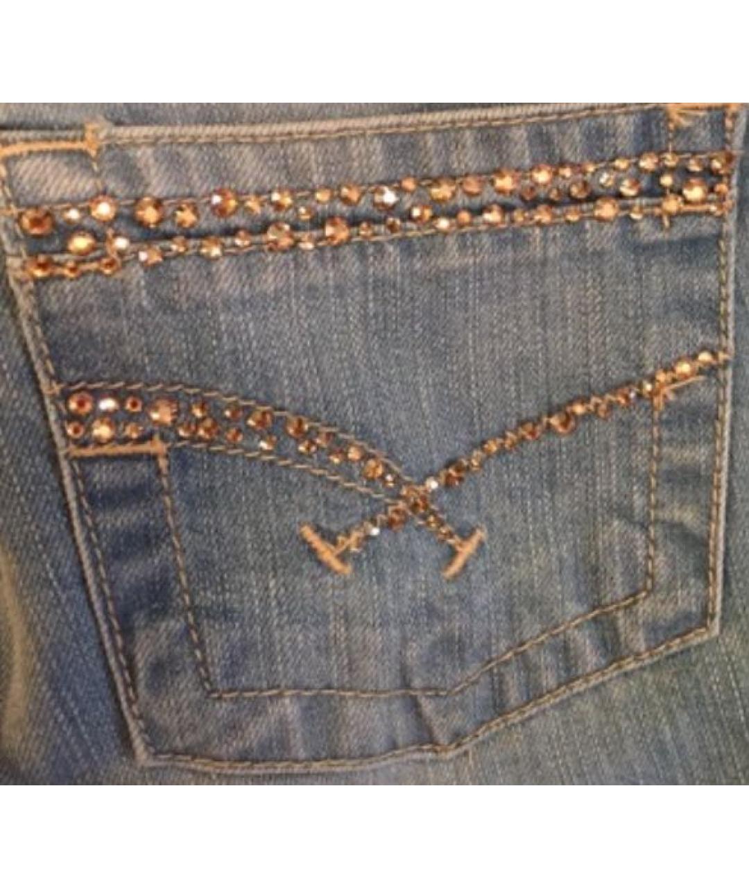 BLUGIRL Голубые хлопковые джинсы клеш, фото 4