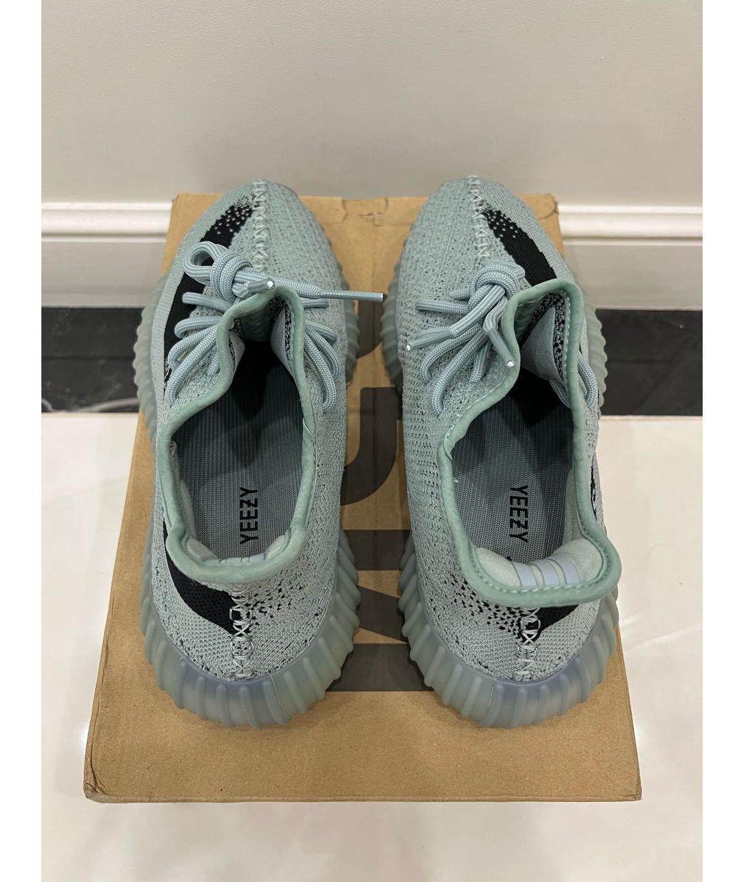 ADIDAS YEEZY Голубые текстильные низкие кроссовки / кеды, фото 2