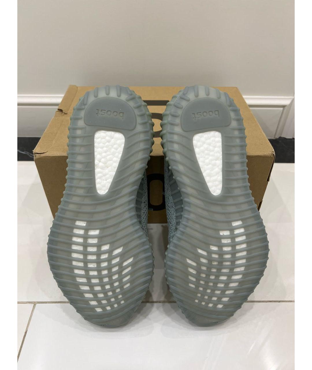 ADIDAS YEEZY Голубые текстильные низкие кроссовки / кеды, фото 4