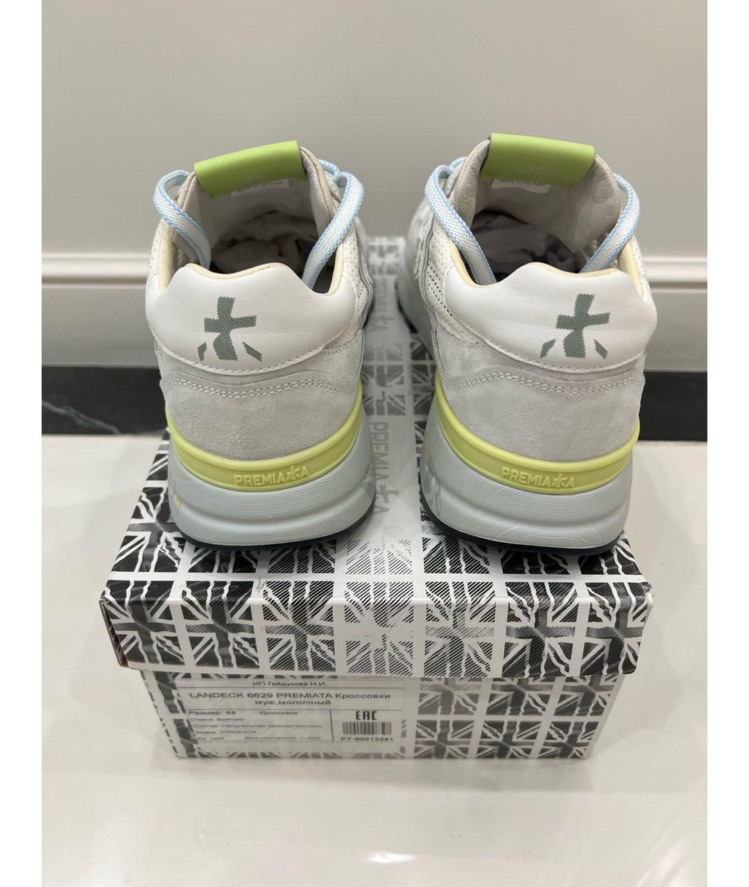 PREMIATA Белые замшевые низкие кроссовки / кеды, фото 3