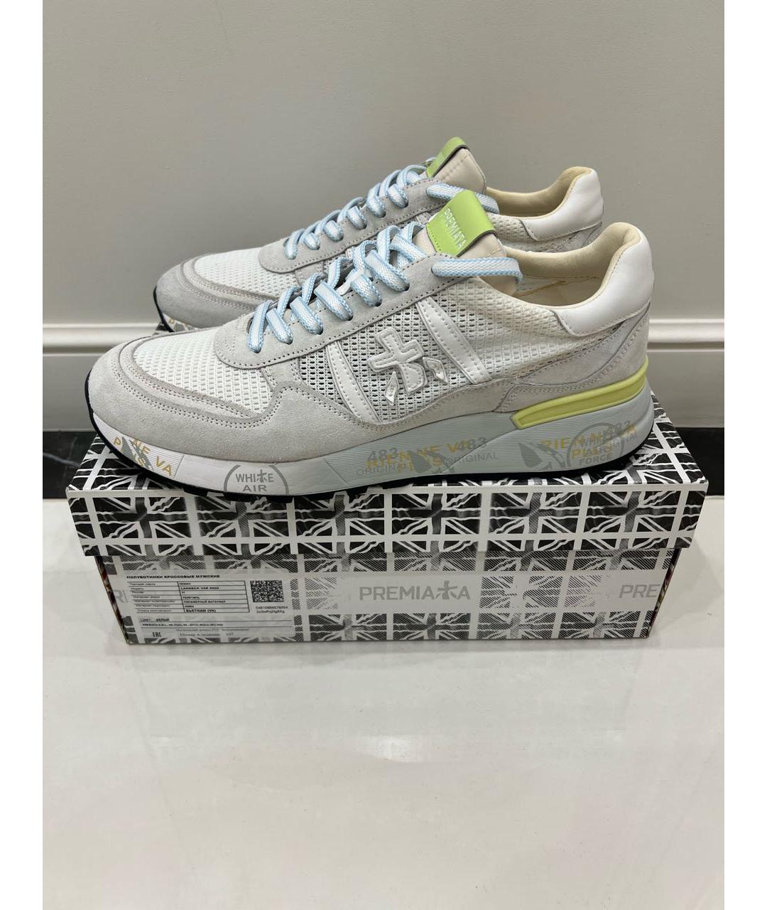 PREMIATA Белые замшевые низкие кроссовки / кеды, фото 7