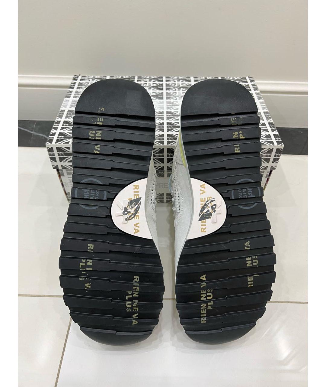 PREMIATA Белые замшевые низкие кроссовки / кеды, фото 5