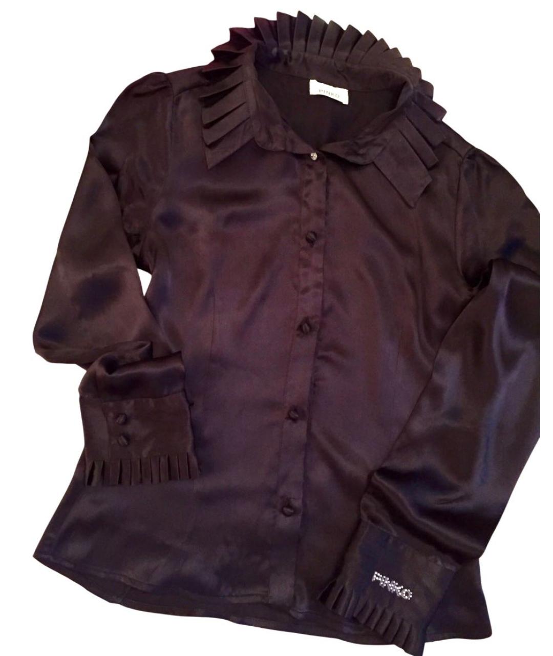 PINKO Черная шелковая рубашка/блузка, фото 6