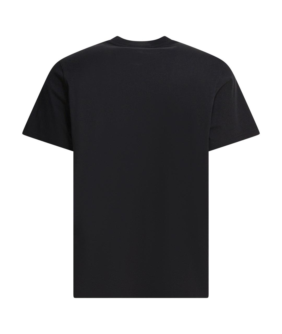 MONCLER Черная хлопковая футболка, фото 2