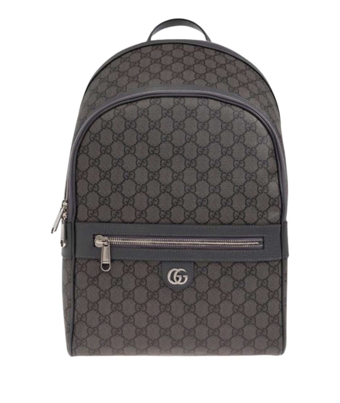 GUCCI Серый кожаный рюкзак, фото 1