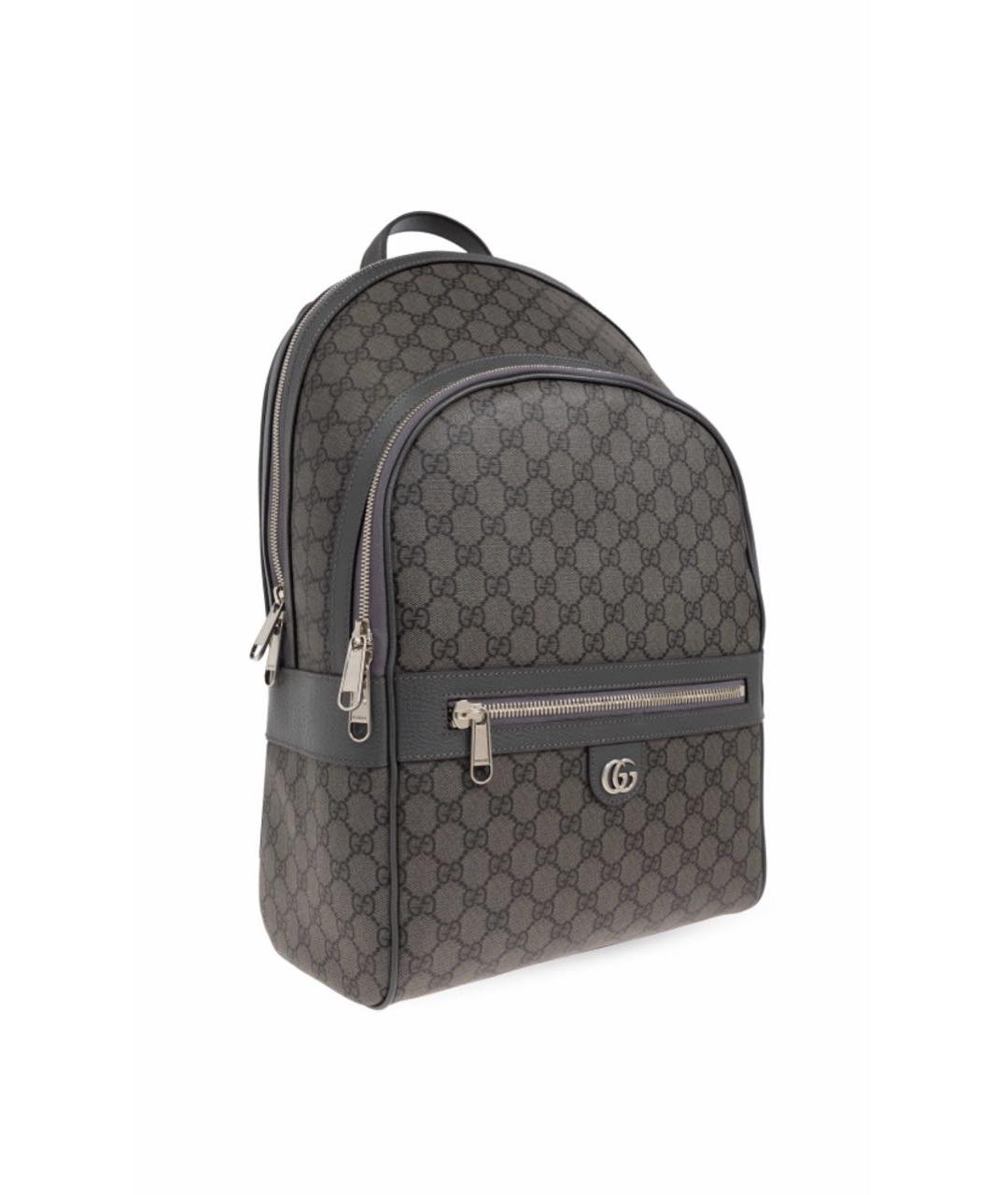 GUCCI Серый кожаный рюкзак, фото 4