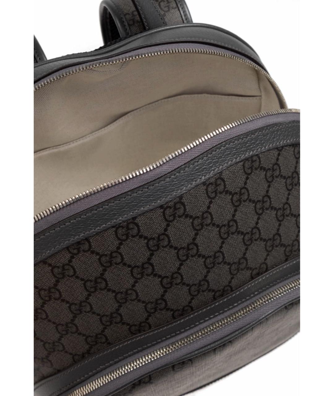 GUCCI Серый кожаный рюкзак, фото 3