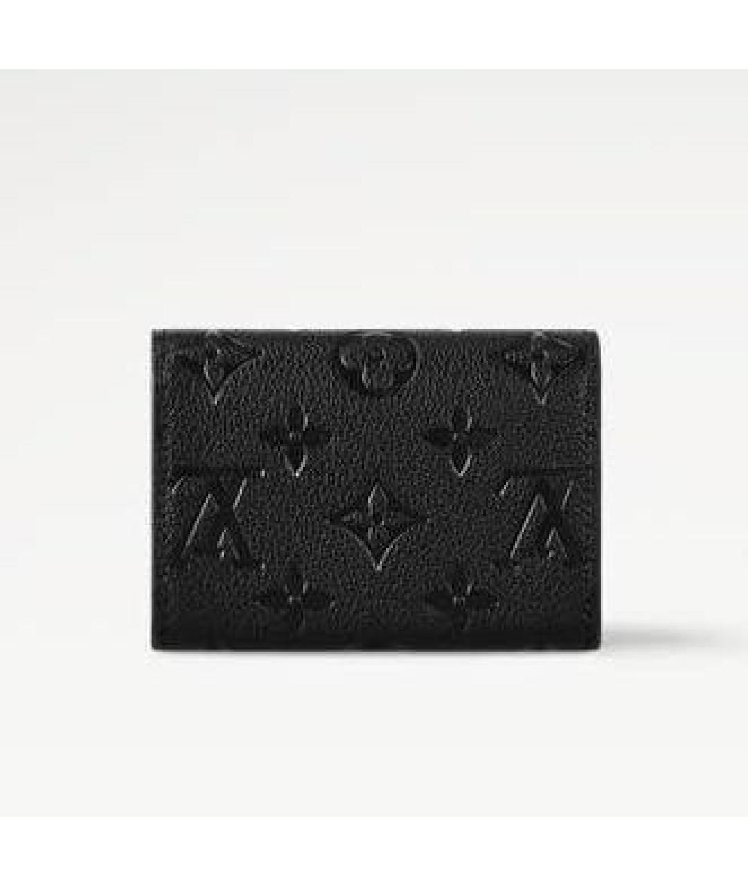 LOUIS VUITTON Черный кожаный кошелек, фото 5