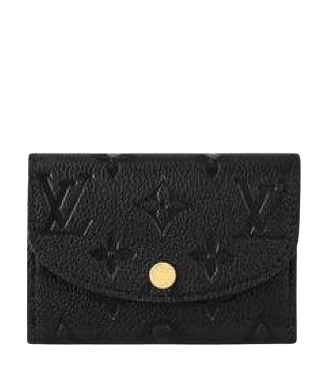 LOUIS VUITTON Черный кожаный кошелек, фото 1