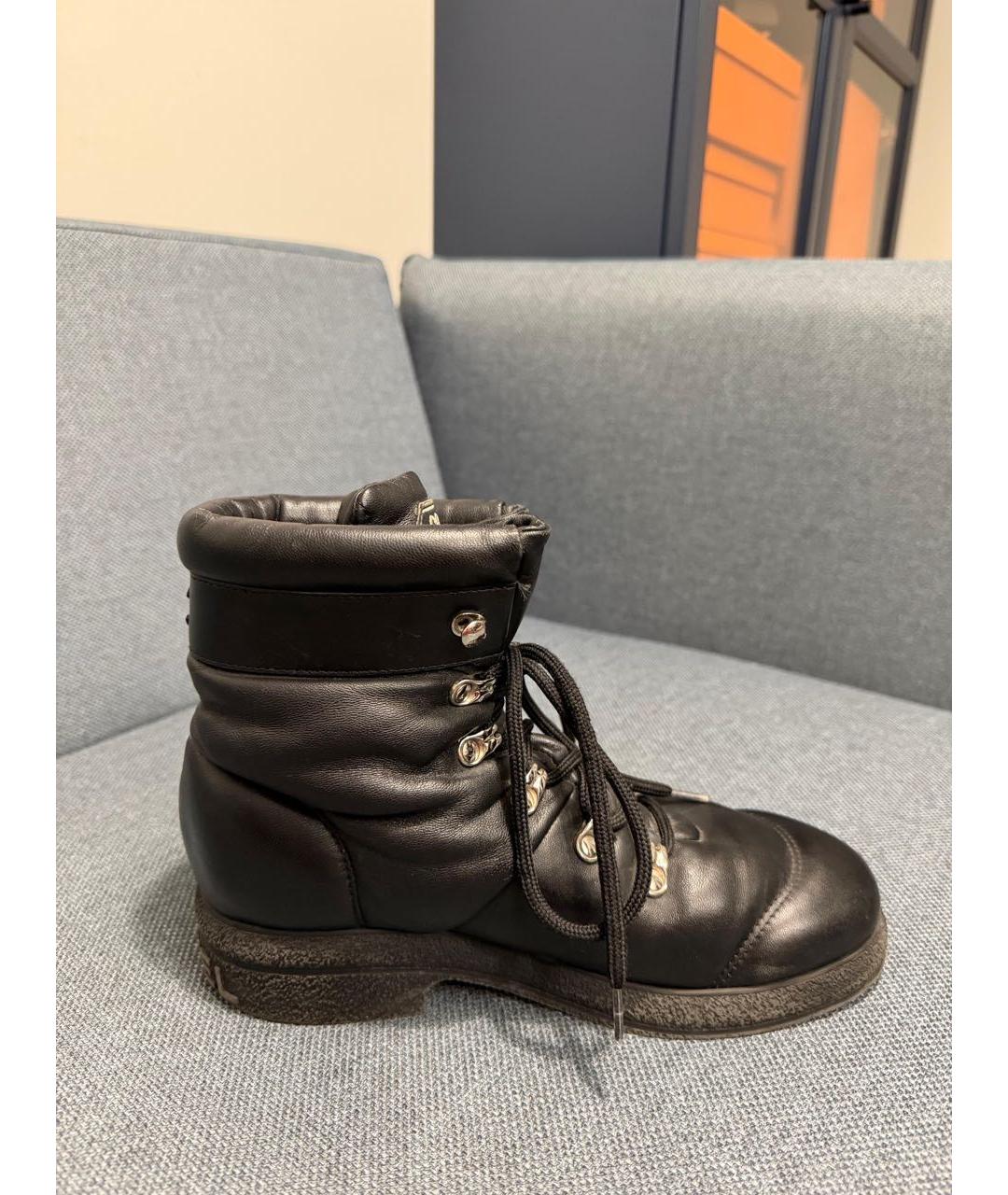 CHANEL Черные кожаные ботинки, фото 7